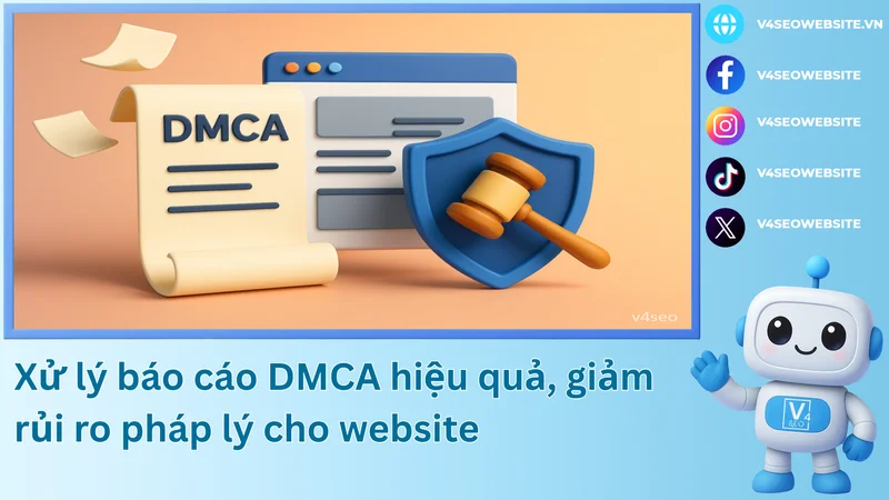 Xử lý báo cáo DMCA hiệu quả, giảm rủi ro pháp lý cho website
