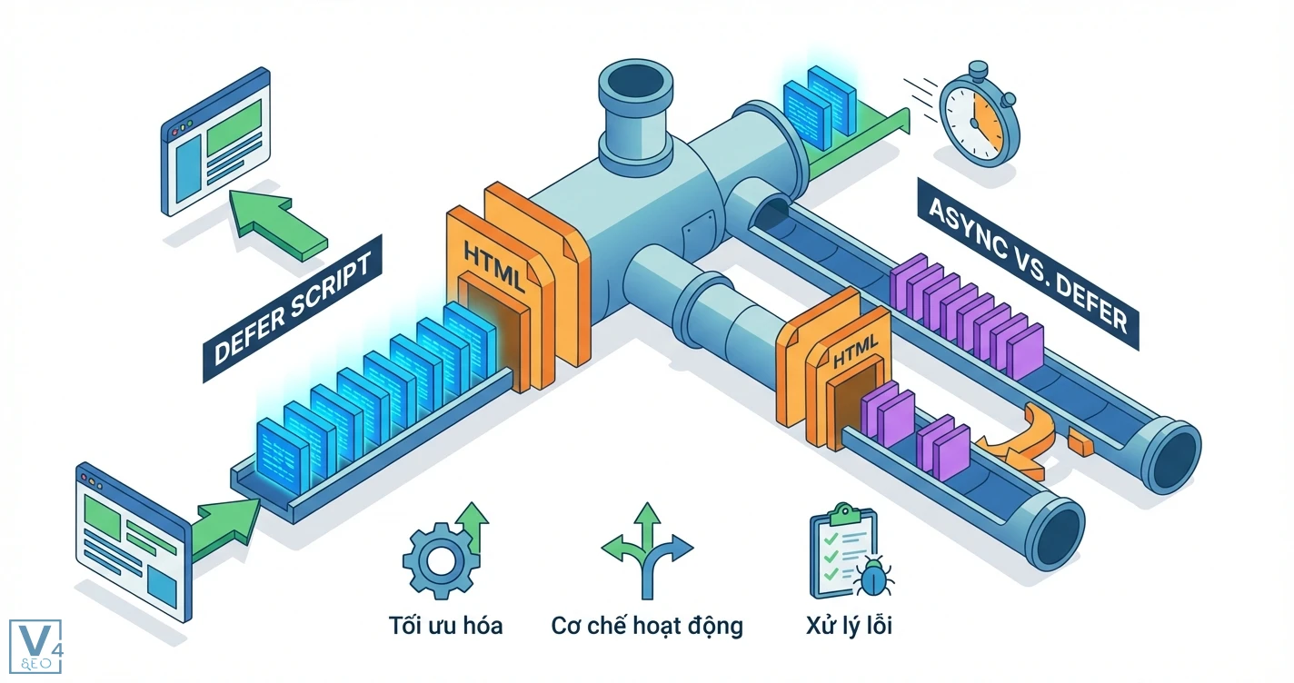 Defer script là gì? Toàn tập từ cơ chế đến tối ưu & so sánh async
